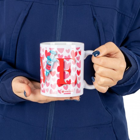 Taza corazones San Valentin