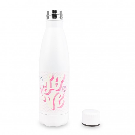 Botella acero estampada San Valentin