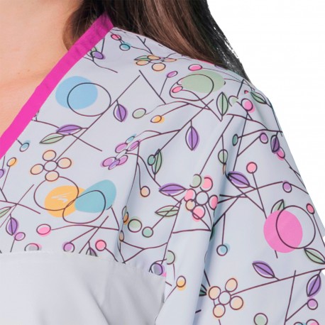 Unisex Microfiber Scrub Top - CIRCLES...