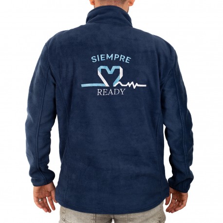 chaqueta polar azul marina