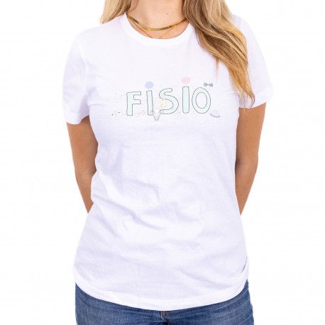 Woman's White T-shirt - "Fisio"...