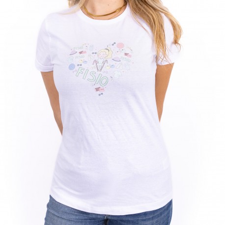 Woman's White T-shirt - Fisio
