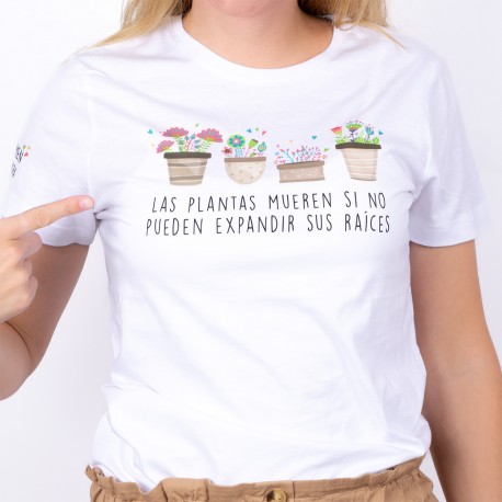 Camiseta blanca de mujer