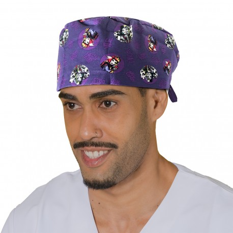 gorro pelo corto estampado