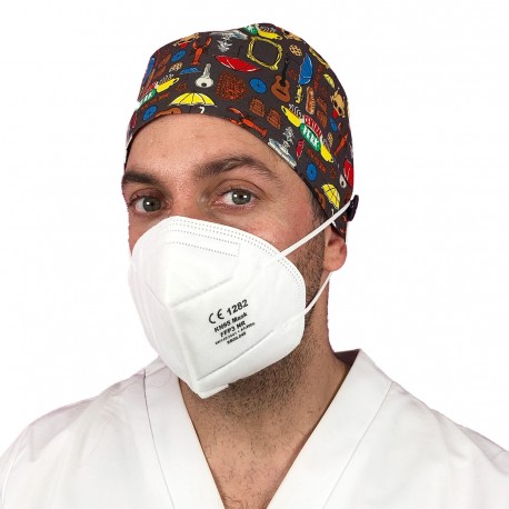 gorro pelo corto estampado