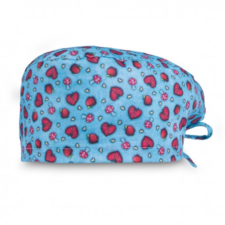 gorro pelo corto estampado para hospital