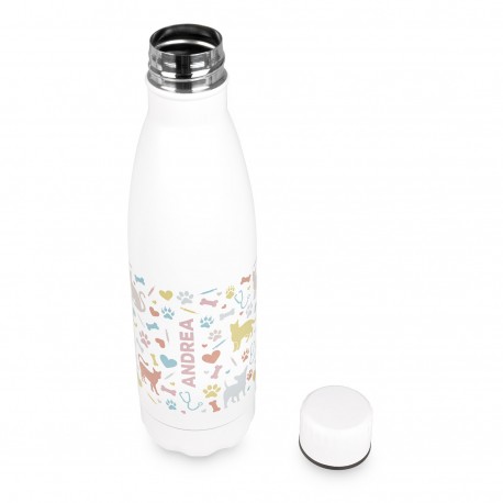 Botella acero estampada - Veterinaria