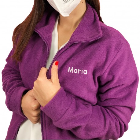Polar púrpura mujer bordado