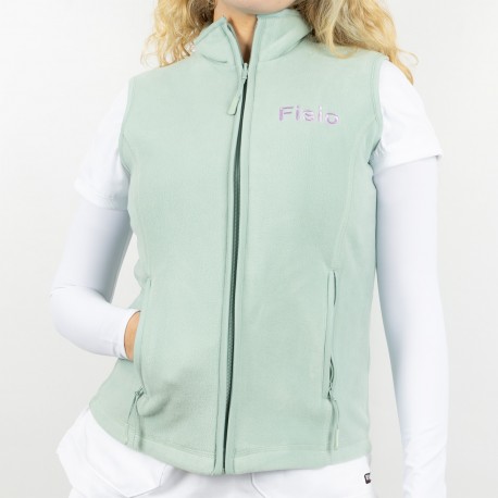 Women's Embroidered Fleece Vest -...
