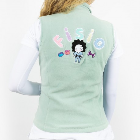 Chaleco polar mujer bordado - sweet verde