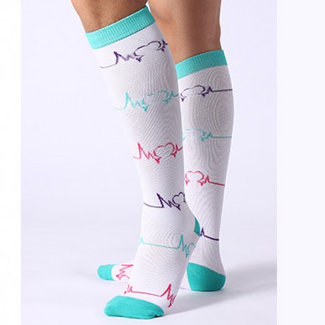 Socks compression - EKG - White