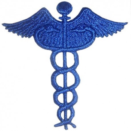 Appllique - Caduceus Blue