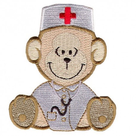 Textile Applique - Nurse Monkey