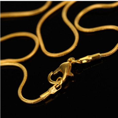 Pendant with chain (gold/white) -...