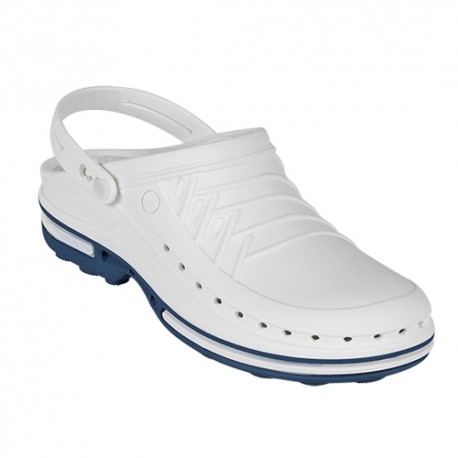 Zuecos Wock Clog - blanco/azul