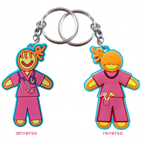 Keyring double sided - Pink