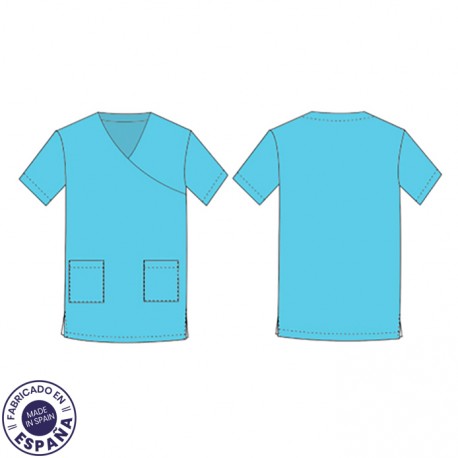 Unisex Microfiber Scrub Top - Turquoise
