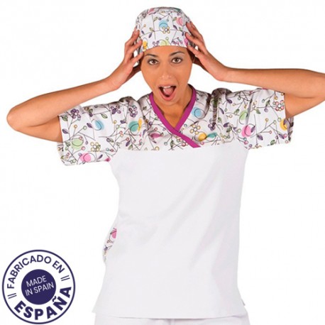 Unisex Microfiber Scrub Top - CIRCLES...