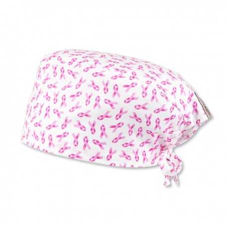 Short Hair Surgical Cap - Pink bow -...