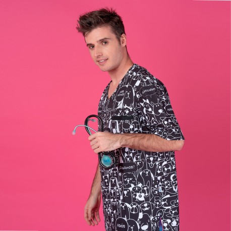 Unisex Microfiber Scrub Top - PETS