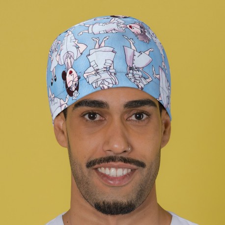 Short hair surgical cap - Blue Nurses