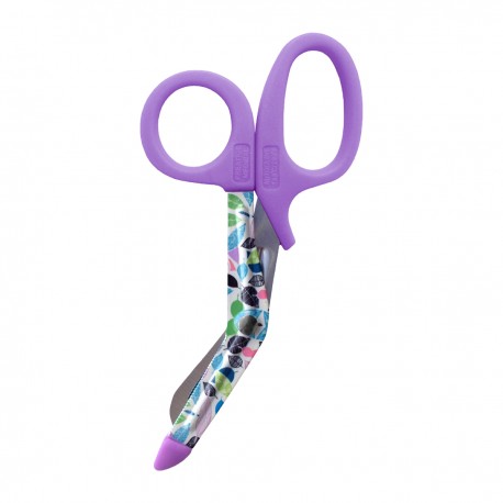 Printed Bandage Scissors - Violet Leaves