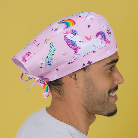 Gorro Quirófano Casquete Unicornios y Arco