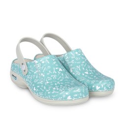 Nursing Leather Clog - Sweet Aqua