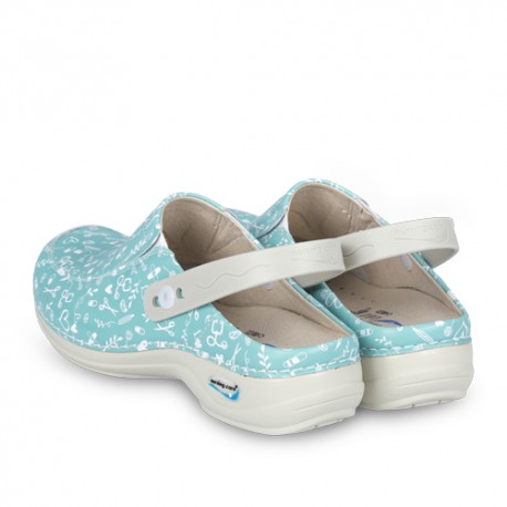 Nursing Leather Clog - Sweet Aqua