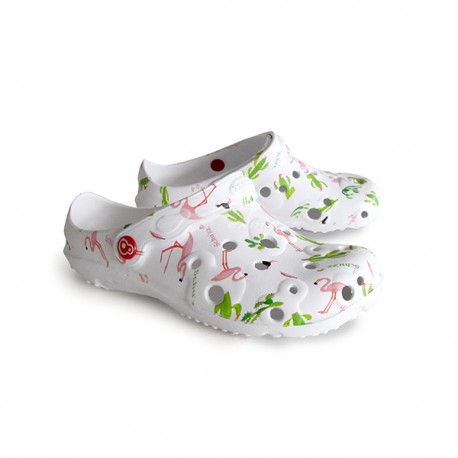 EVA Nursing Clogs - Flamingo/Cactus...
