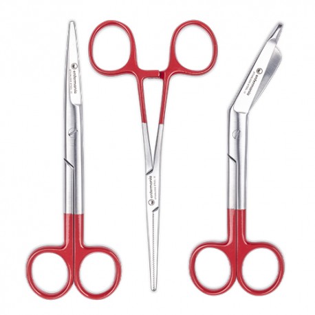 Trio Set Scissors - Red