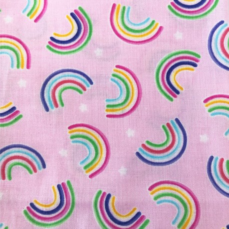 Pink Rainbow Fabric All Purposes bag