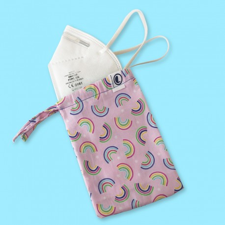 Pink Rainbow Fabric All Purposes bag