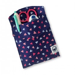 Navy blue Hearts Pocket Cover
