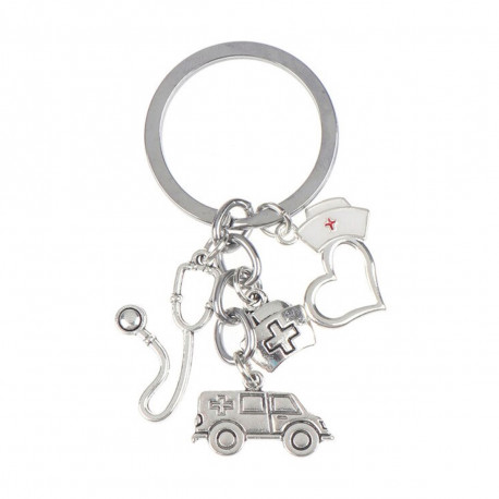 Llavero con charms - ambulancia