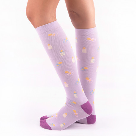 Compresive Printed Socks - Maternity