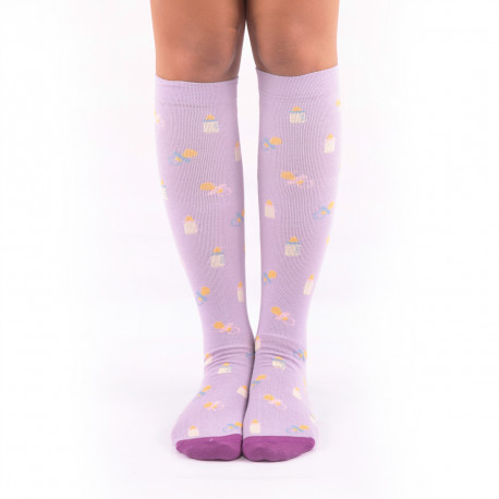 Compresive Printed Socks - Maternity