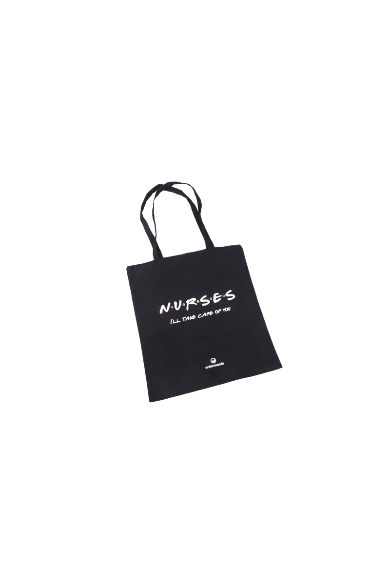 Black tote bag - printed-zoom-