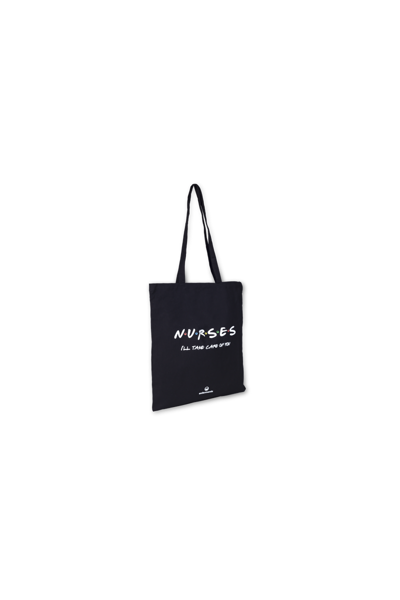 Black tote bag - printed-zoom-