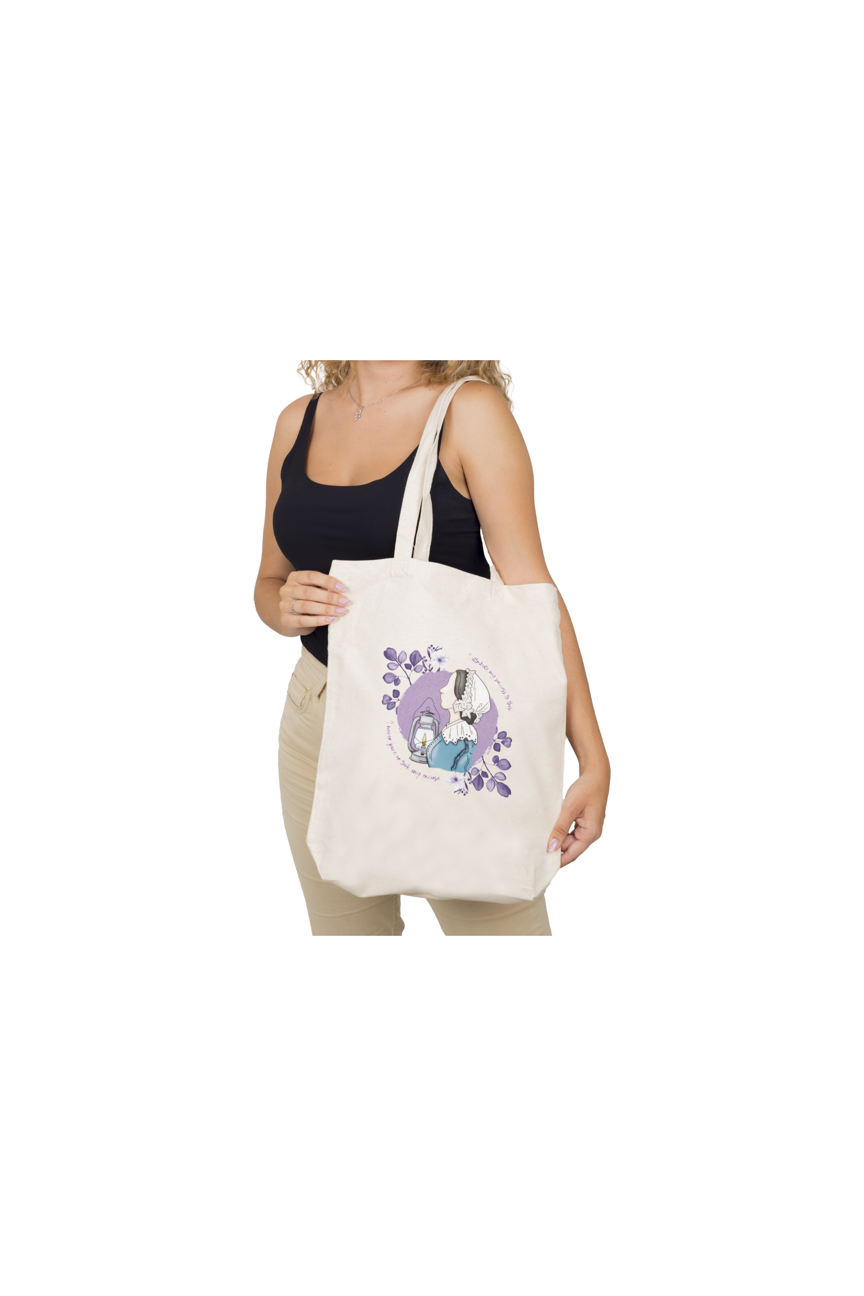 Cotton Tote Bag - Nightingale theartofcaring-zoom-4