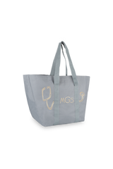 Personalized stethoscope grey tote bag 