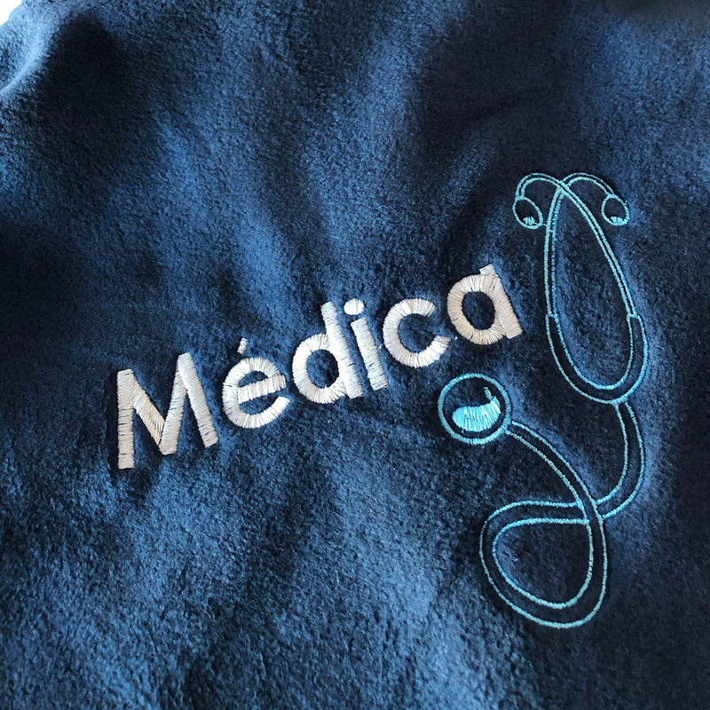 Personalized Women's Fleece Lining - Navy Blue-zoom-