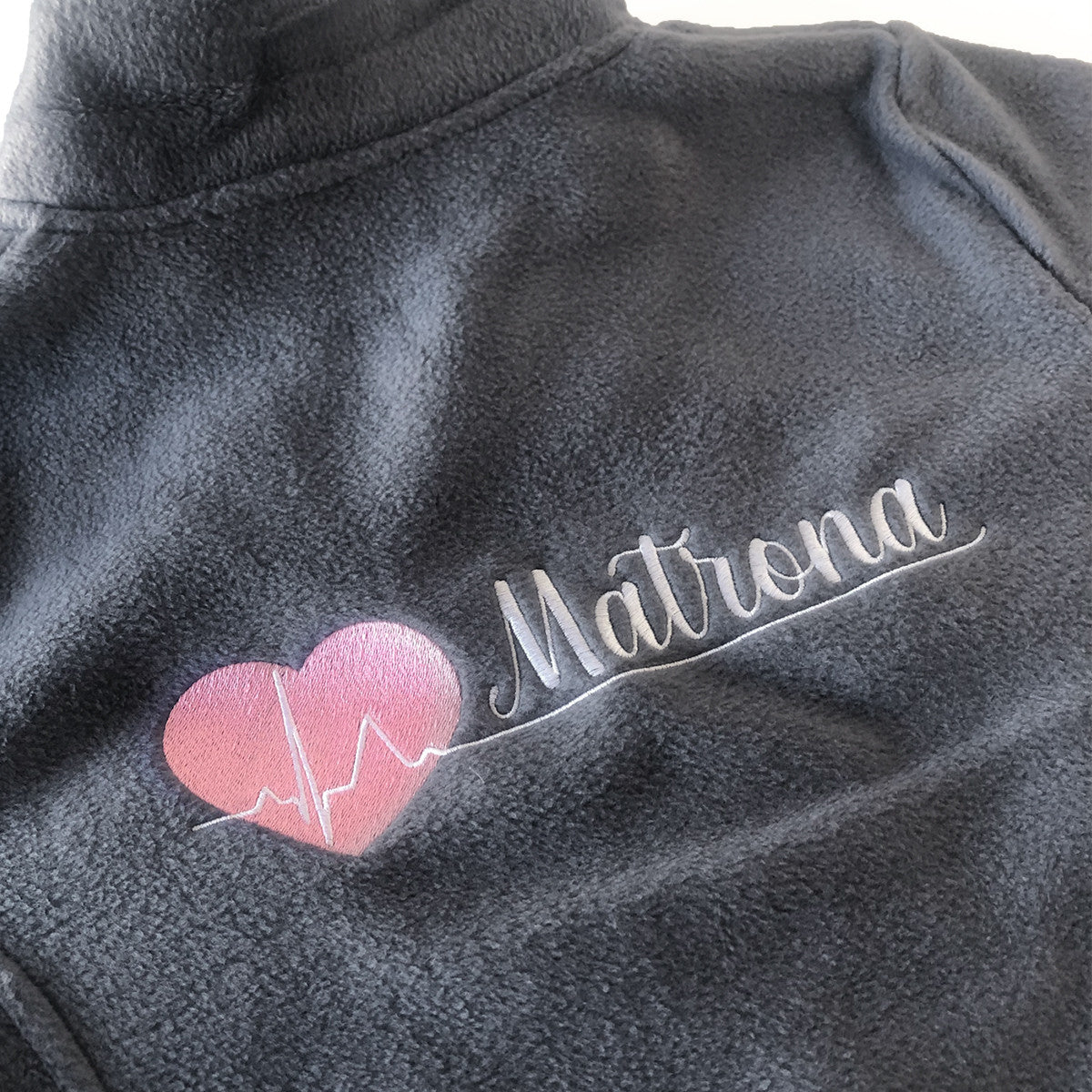 Forro Polar Sanitario Mujer Personalizado – Color Gris Veterinario-9