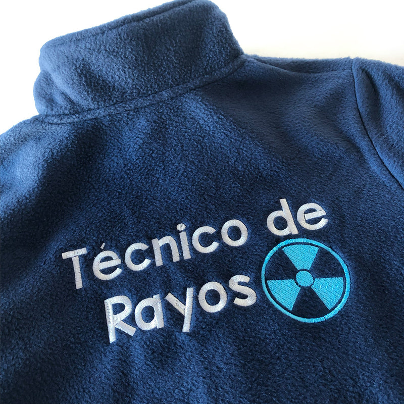 Personalized Men's Fleece Jacket - Navy Blue-zoom-