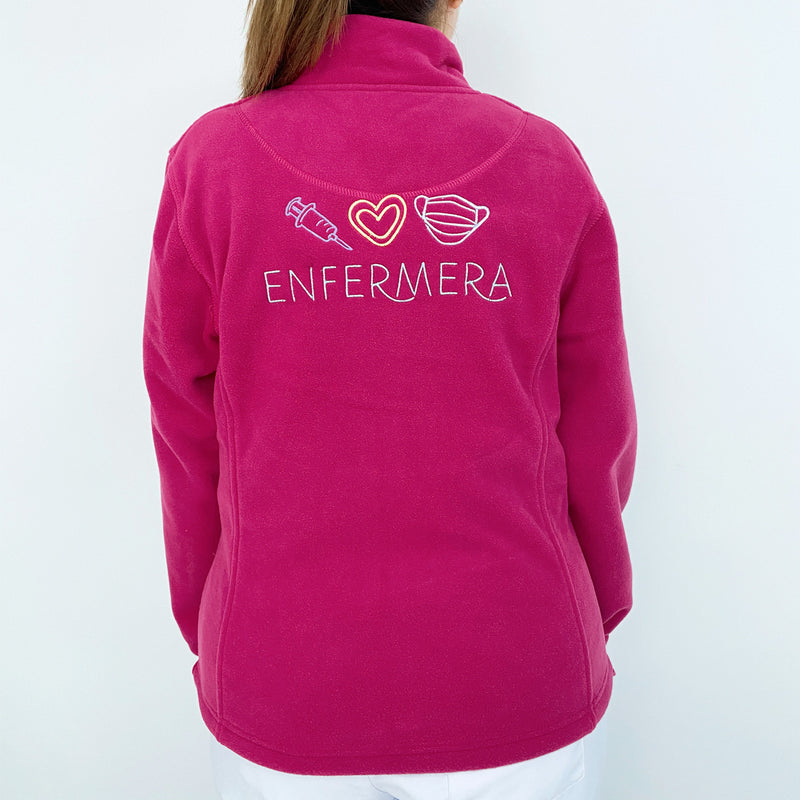 Personalized Women's Fleece Lining - Fuchsia-zoom-