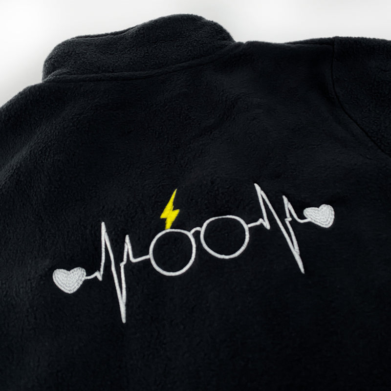 Personalized Men's Fleece Jacket - Black-zoom-