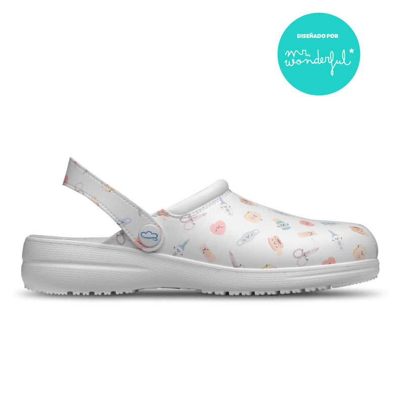 Vegan leather clog - Wonderful print-zoom-