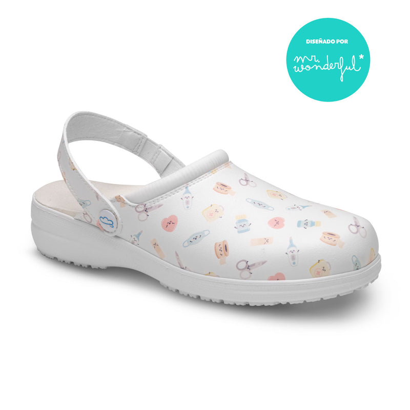 Vegan leather clog - Wonderful print-zoom-
