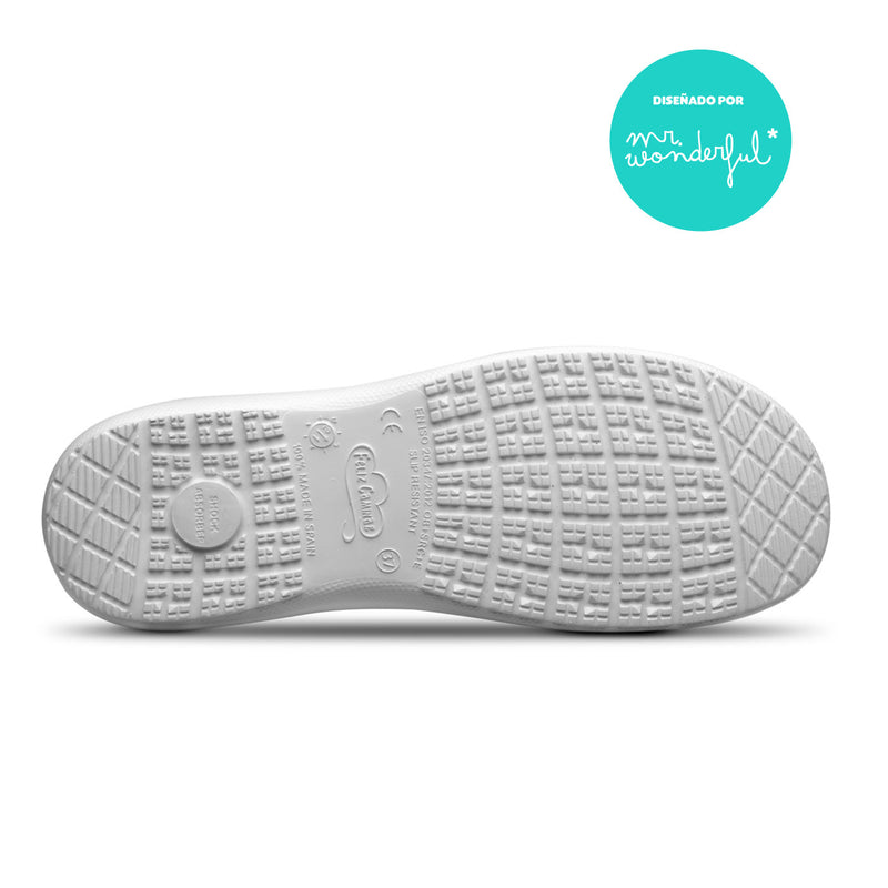 Vegan leather shoe with velcro closure - Wonderful print-zoom-