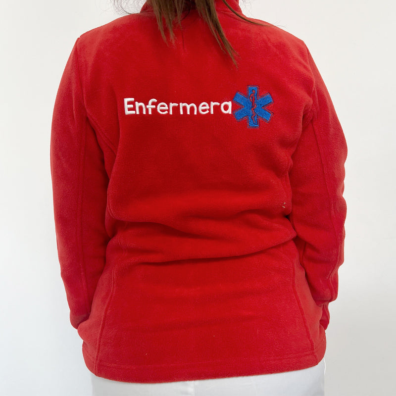 Personalized Women's Fleece Lining - Red-zoom-